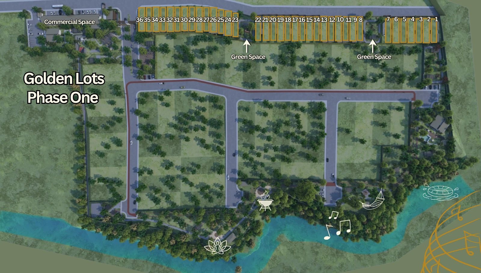 Harmony Golden Lots Phase One map
